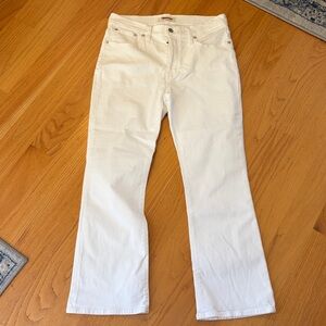Madewell Mid-Rise Kick Out Jeans White Size 29